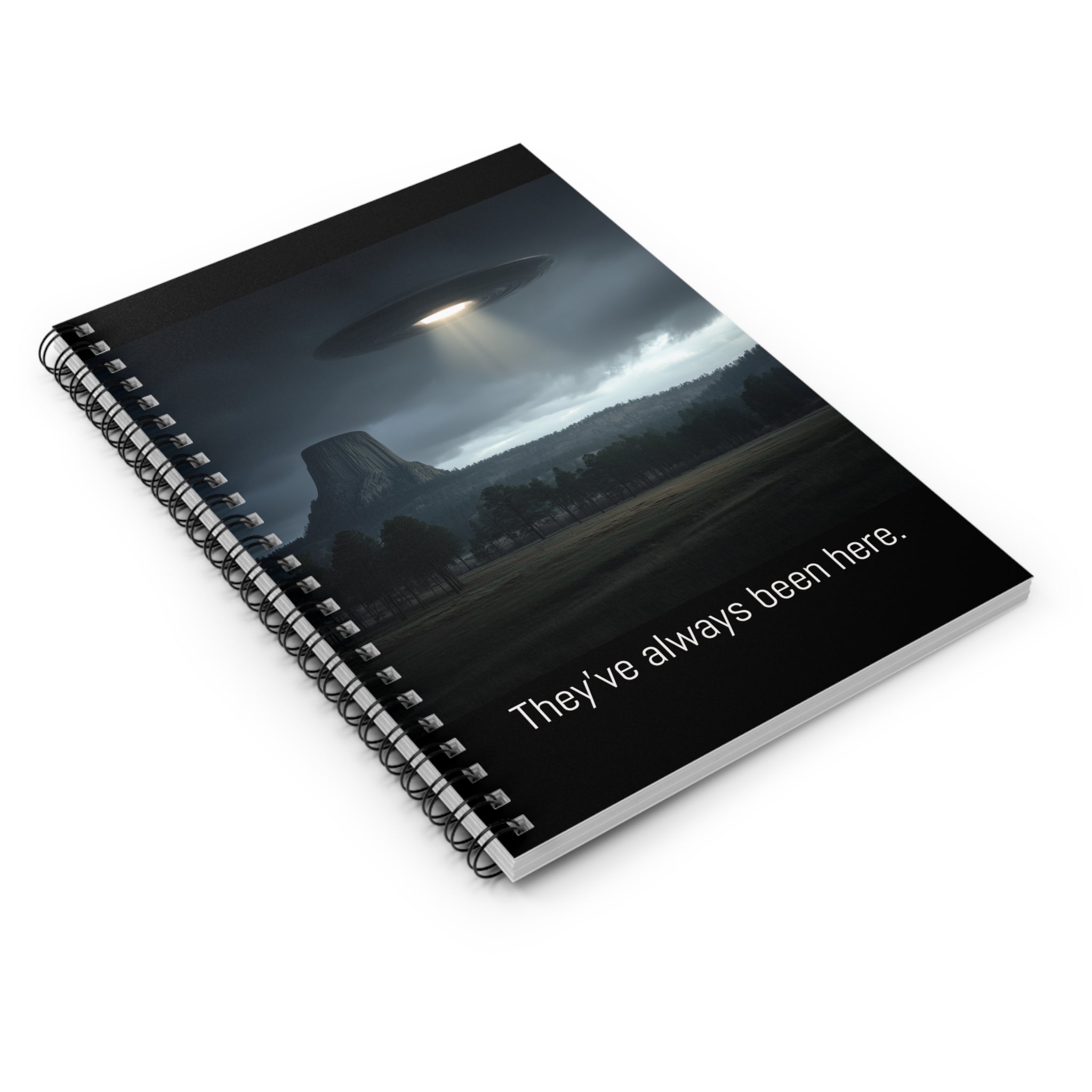 UFO-Themed Spiral Notebook - Perfect for Alien Enthusiasts, Sci-Fi Lovers, Journaling, Gifts, and More!