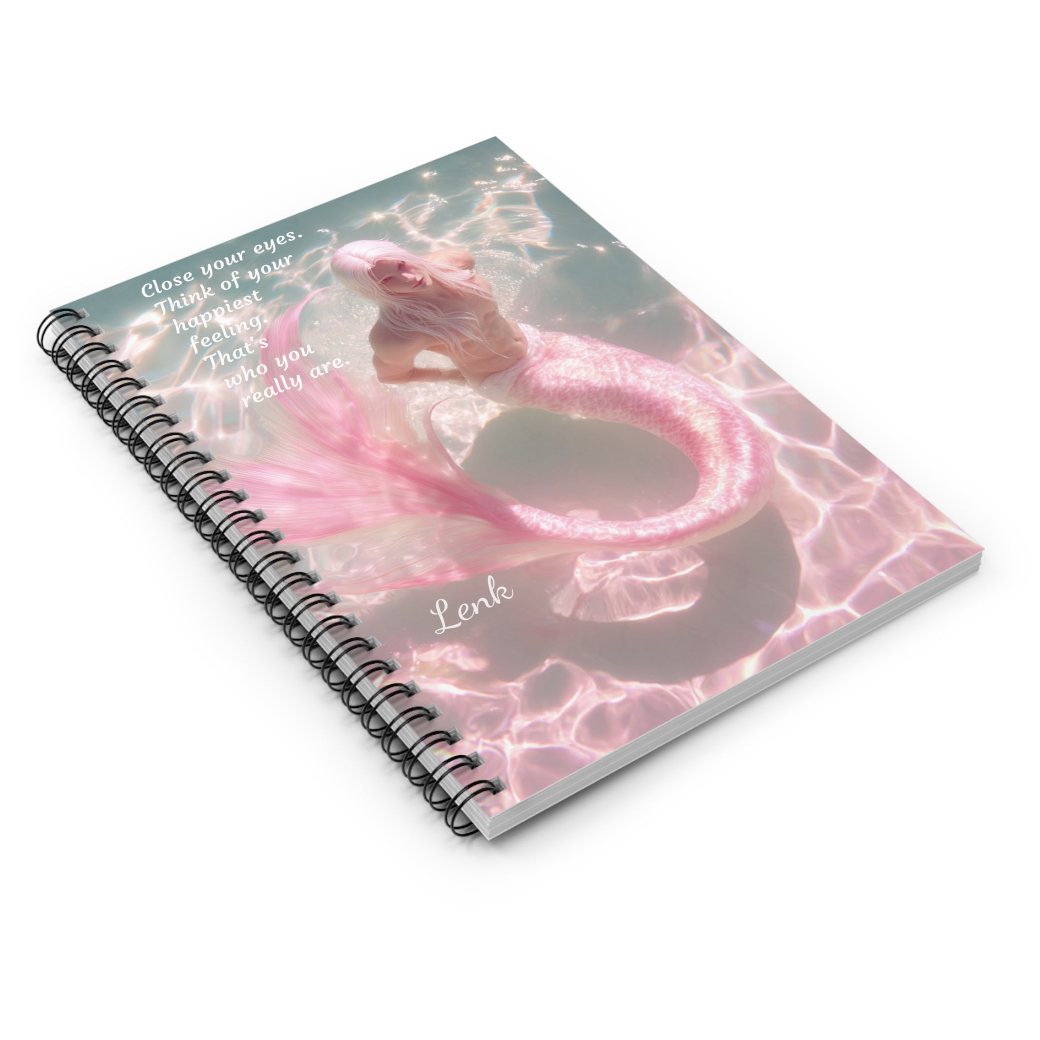 Merman Link Spiral Notebook - Whimsical, fantasy, merfolk notebook, journal, diary, inspirational