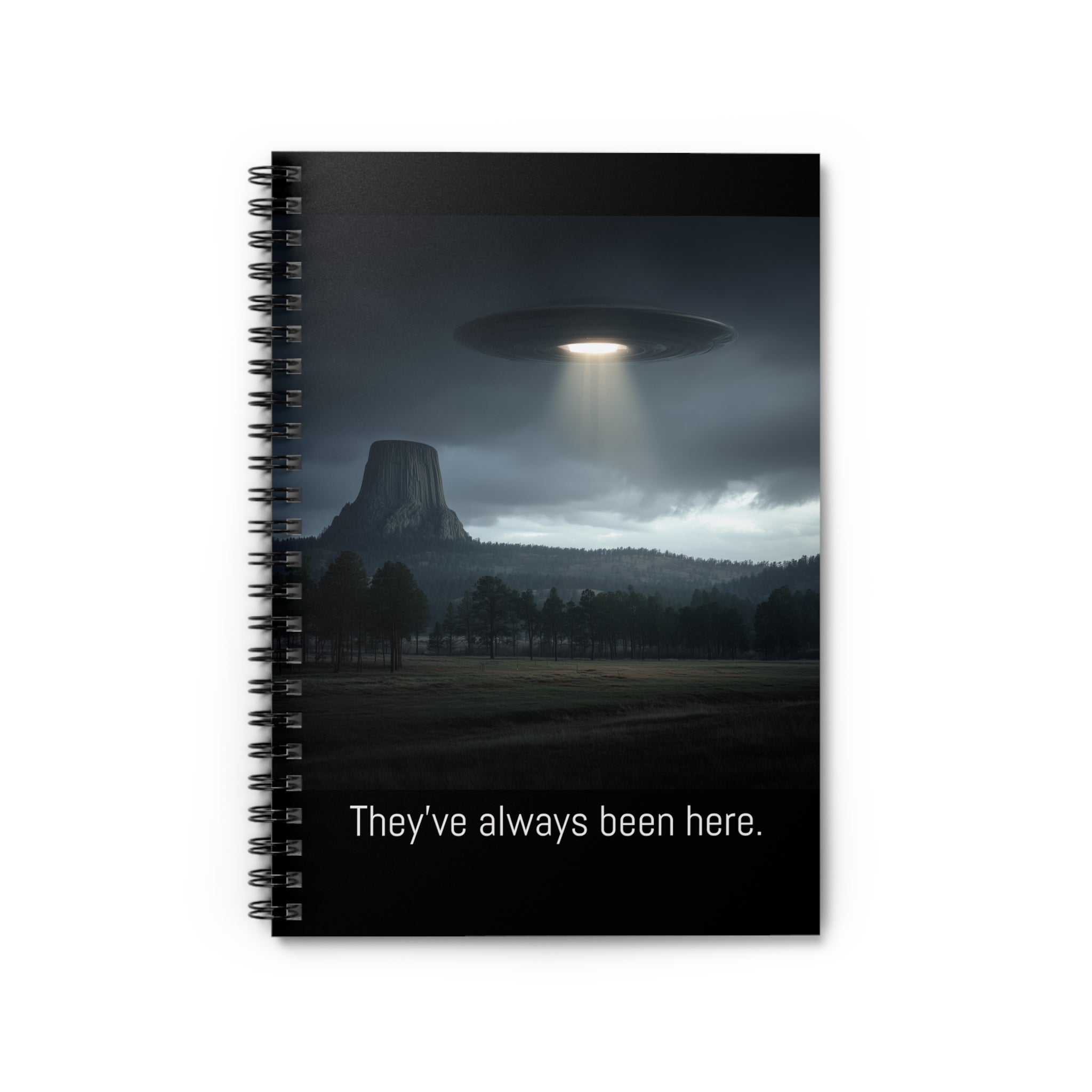 UFO-Themed Spiral Notebook - Perfect for Alien Enthusiasts, Sci-Fi Lovers, Journaling, Gifts, and More!