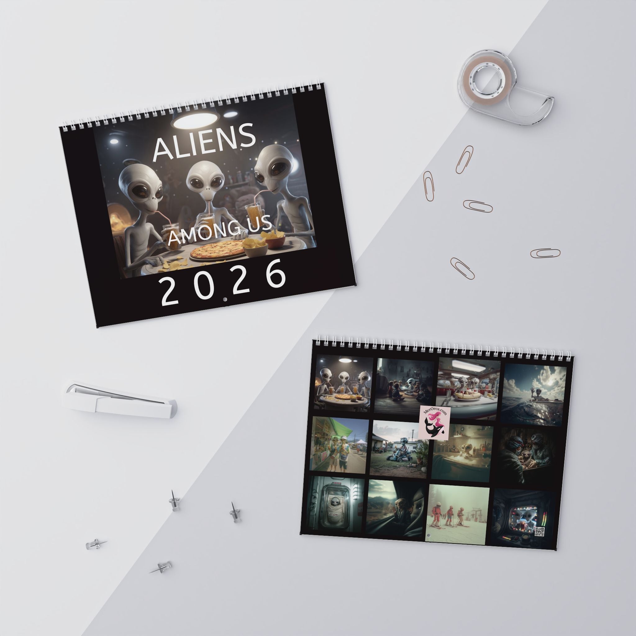 Aliens Among Us Wall Calendar 2026