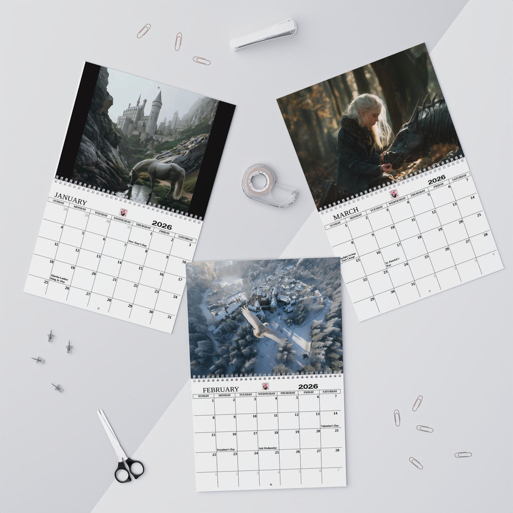 Magical Tribute Wall Calendar  Fantasy Calendar 2026