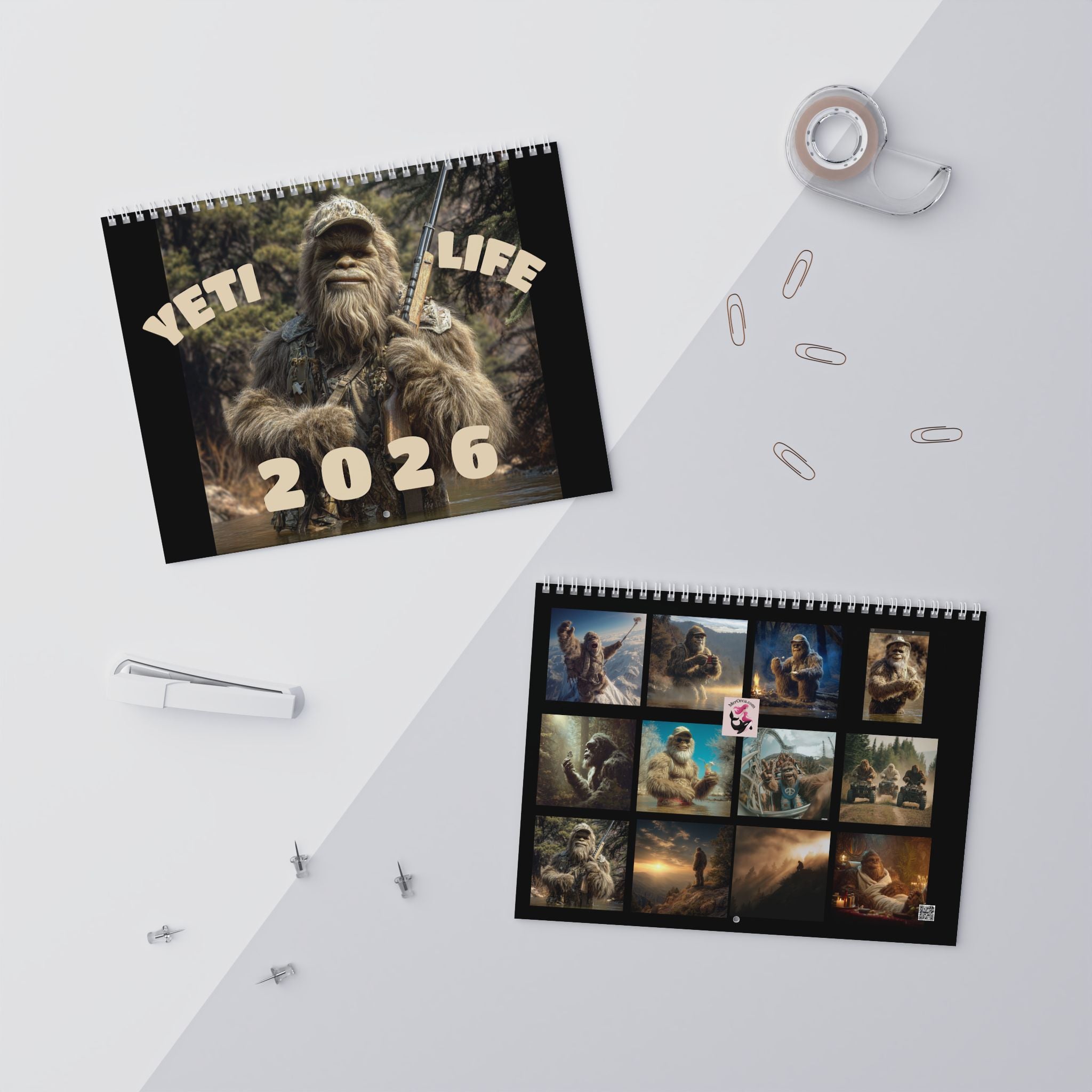 2026 Adventure Yeti Wall Calendar  Bigfoot Adventure Calendar
