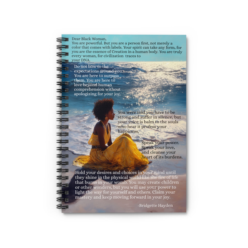 Black Woman Notebook - African American Inspirational Quotes & Ruled Lines