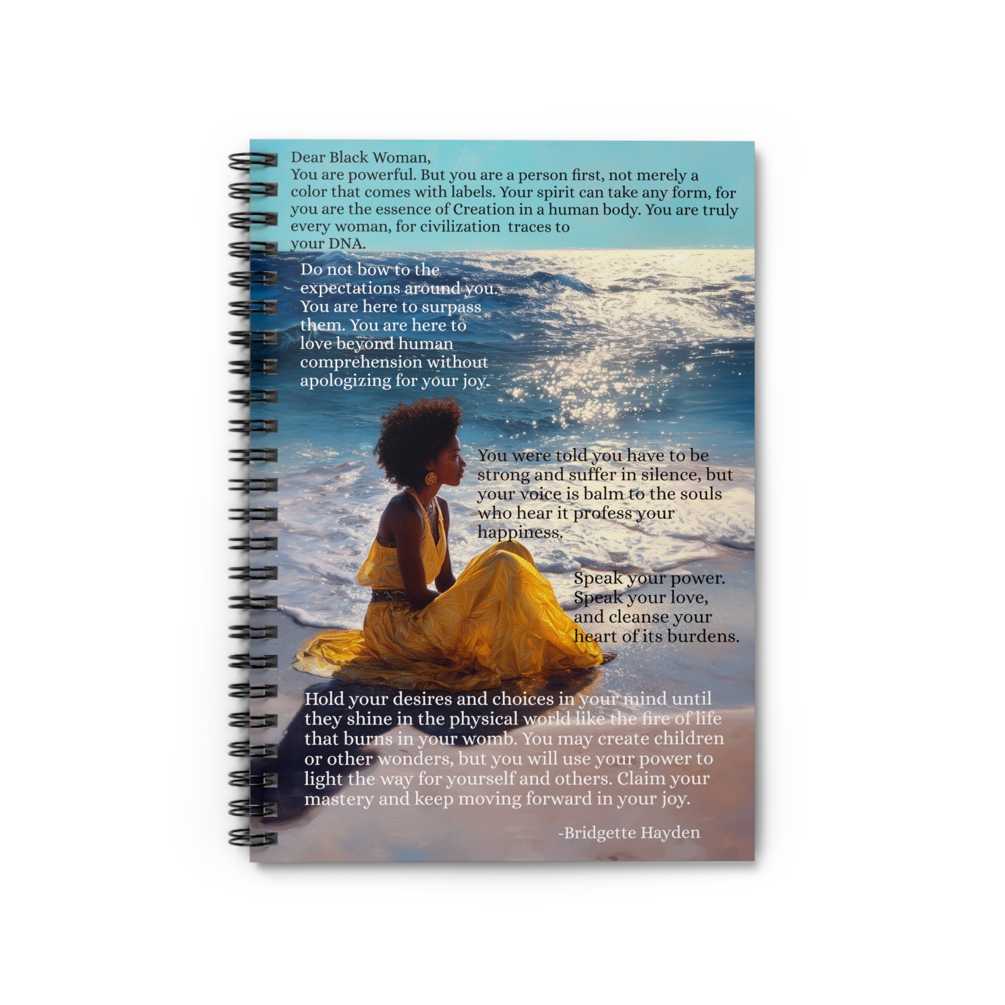 Black Woman Notebook - African American Inspirational Quotes & Ruled Lines