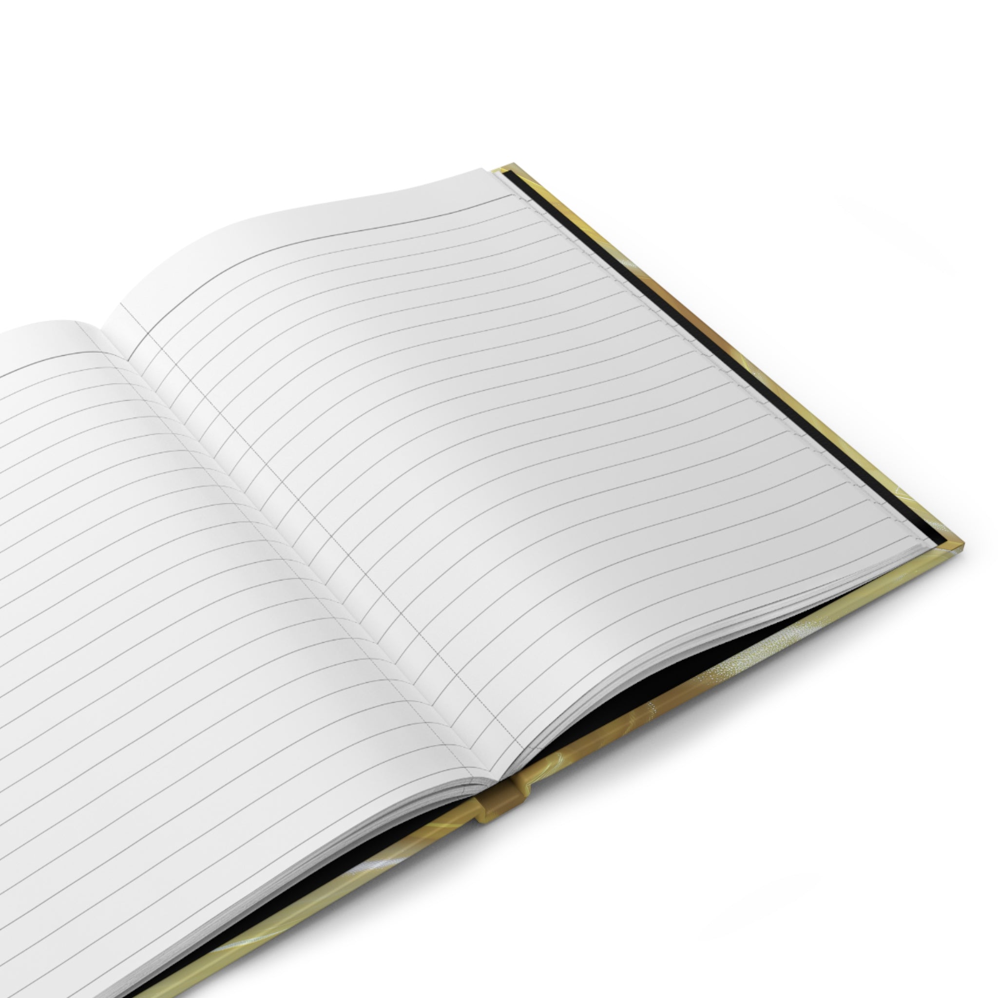 Golden Yellow Satin Journal Metallic Swirl Notebook