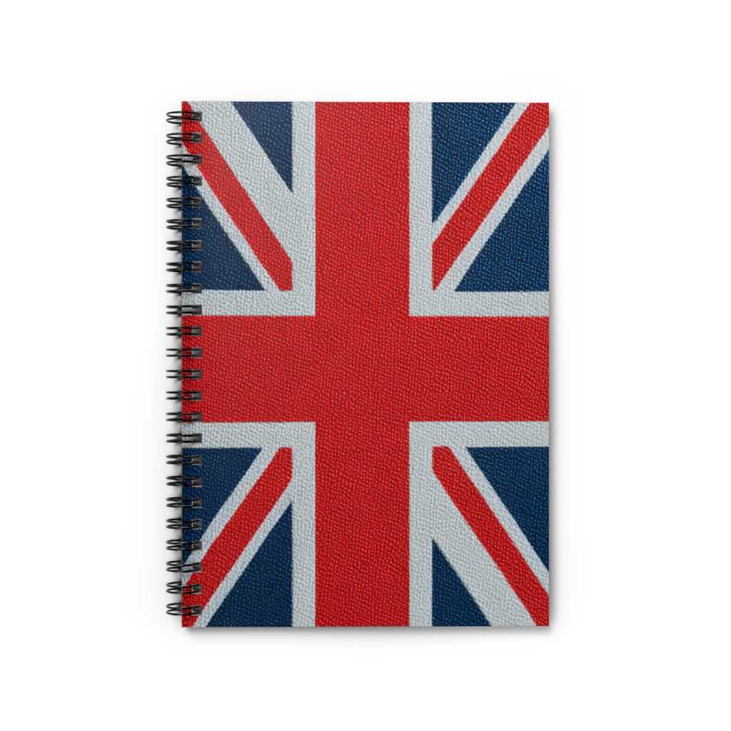 Union Jack Spiral Notebook - Stylish Ruled Line Journal