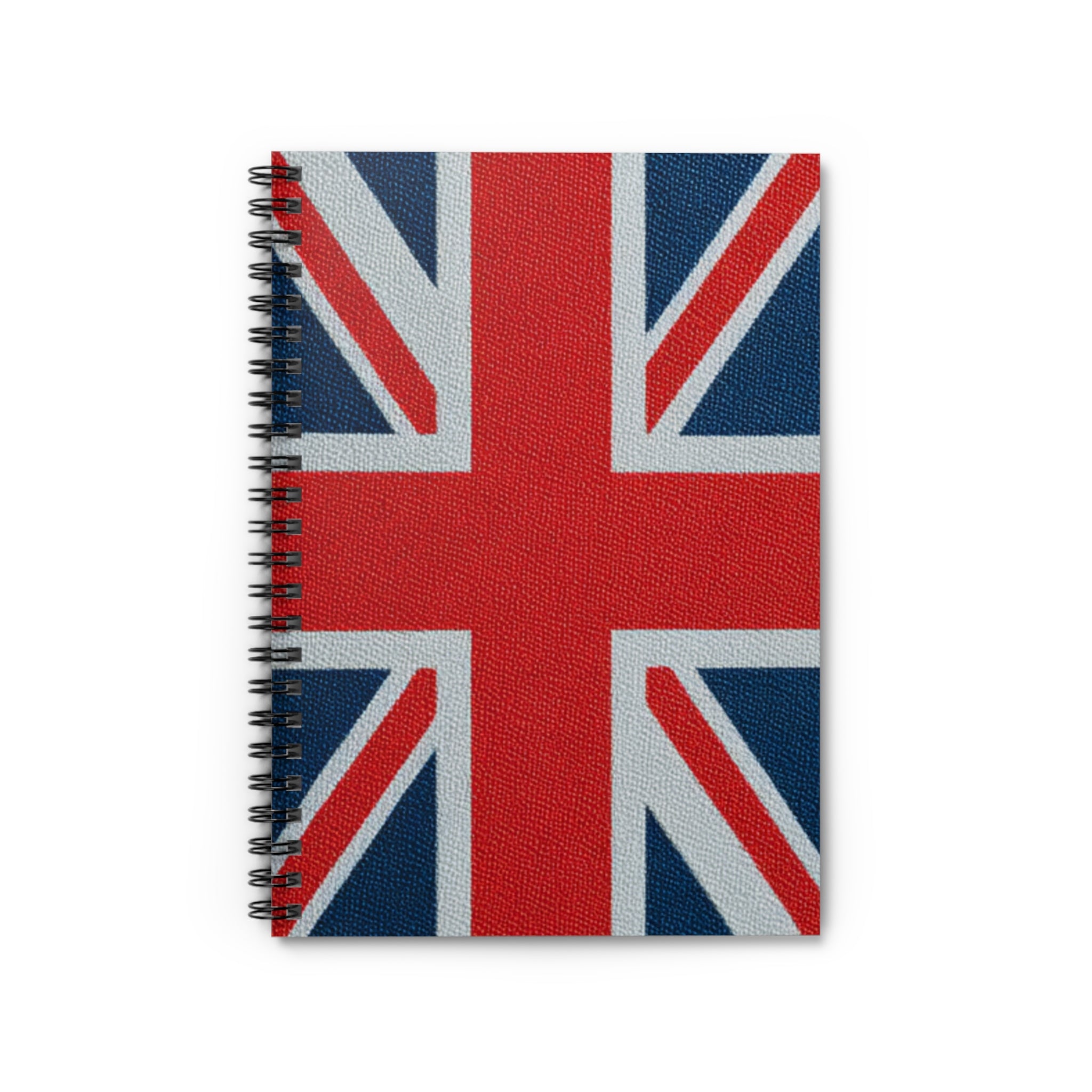 Union Jack Spiral Notebook - Stylish Ruled Line Journal