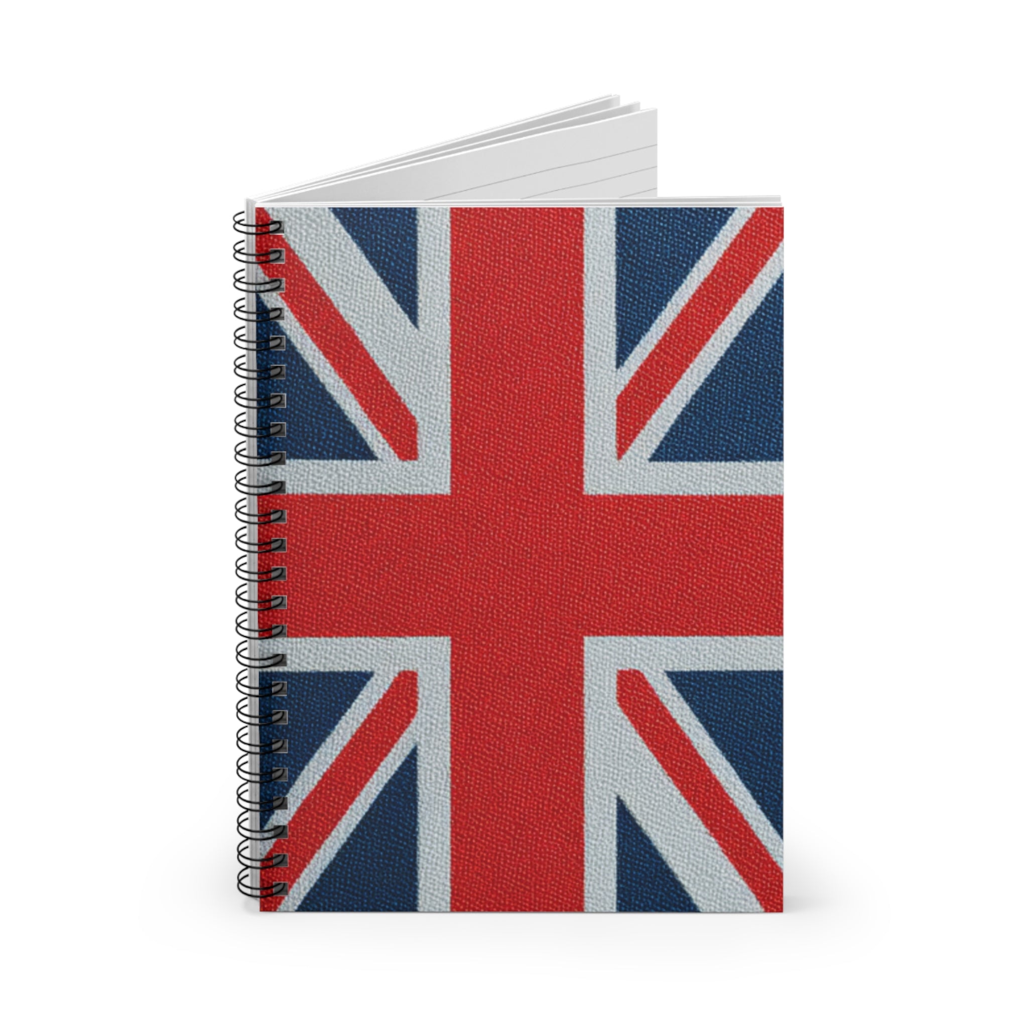 Union Jack Spiral Notebook - Stylish Ruled Line Journal