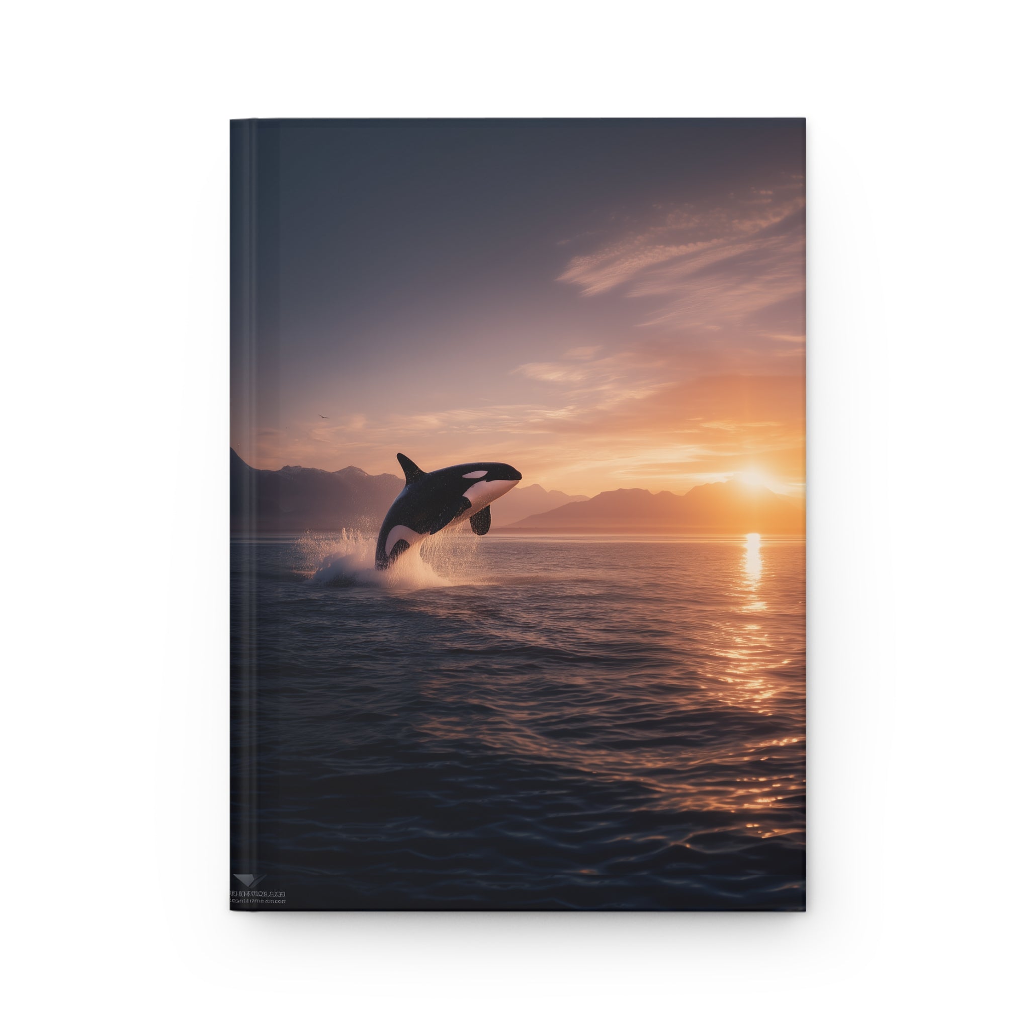 Orca Whale Sunset Hardcover Journal