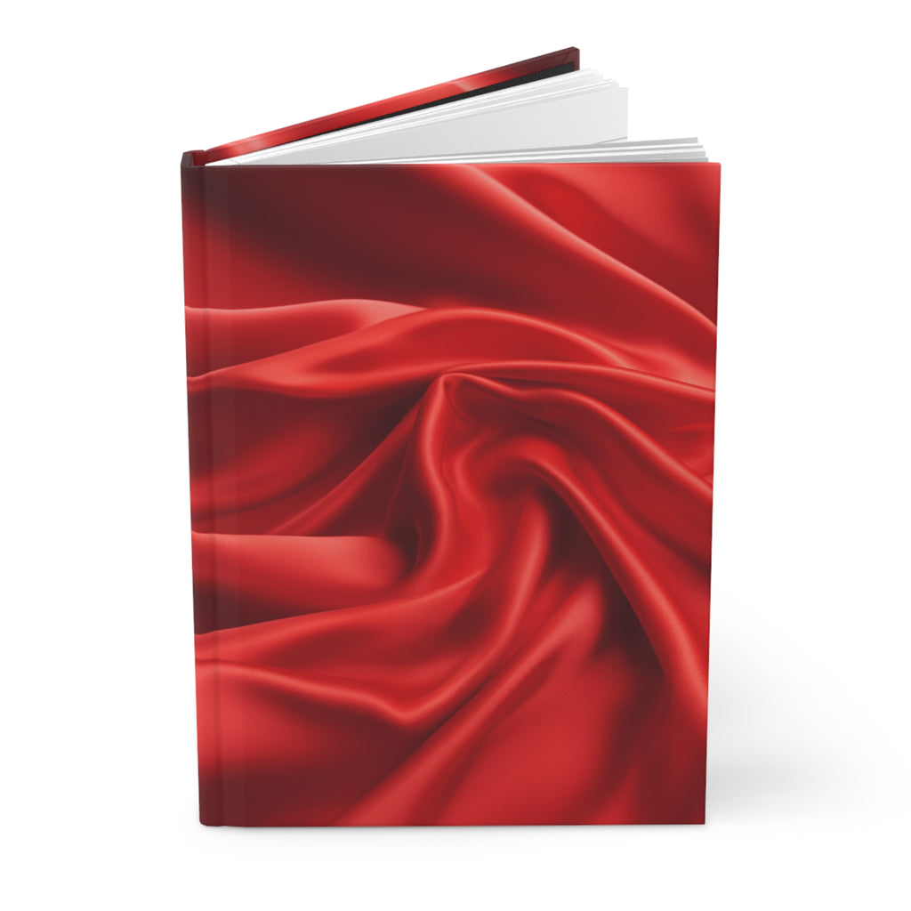 Red Satin Texture Hardcover Journal Luxurious Notebook for Notes & Gifts