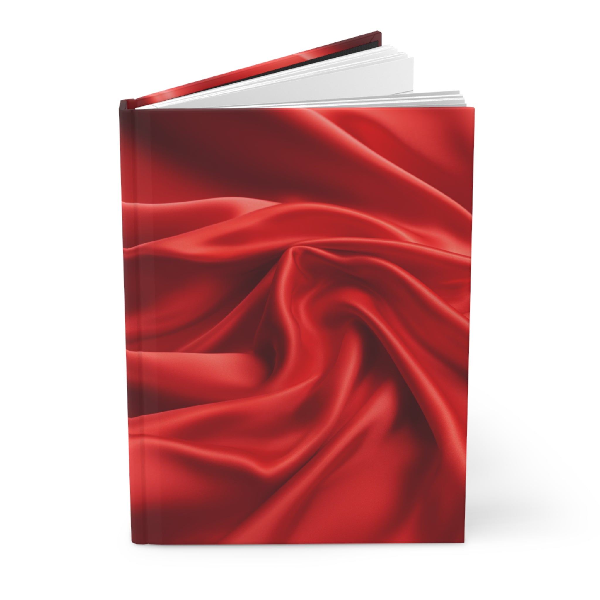 Red Satin Texture Hardcover Journal Luxurious Notebook for Notes & Gifts