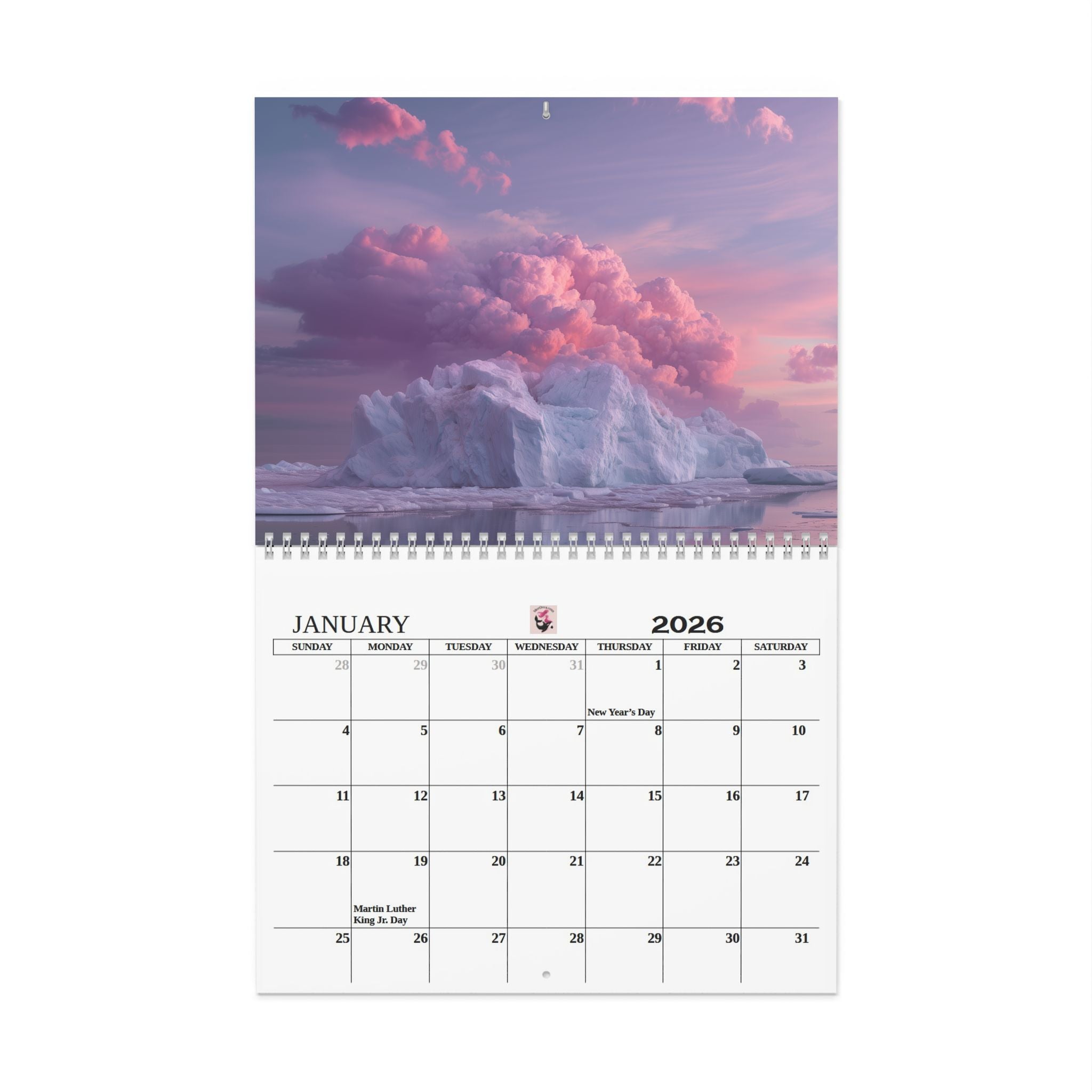 Pink Skies Wall Calendar  2026