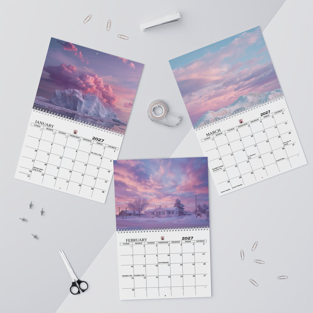 2027 Pink Skies Wall Calendar