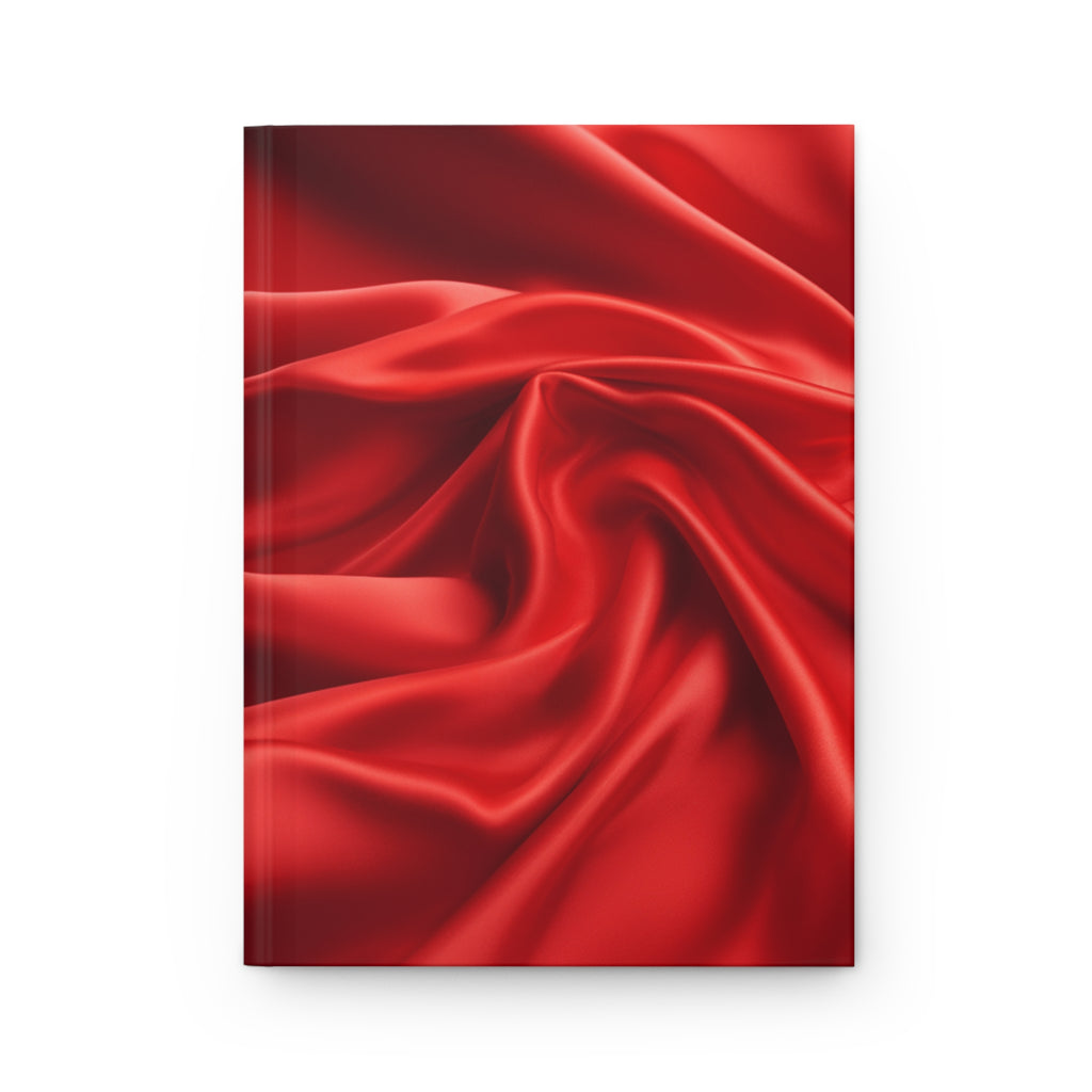Red Satin Texture Hardcover Journal Luxurious Notebook for Notes & Gifts