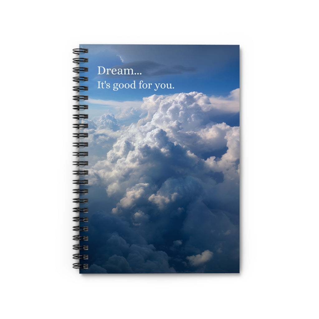 Dream Cloud Notebook - Dream Big, Motivational Journal, Cloud Print, Writing Gift, Stationery for Students