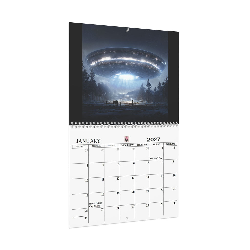 2027 Alien UFO UAP Wall Calendar  SciFi Space Calendar