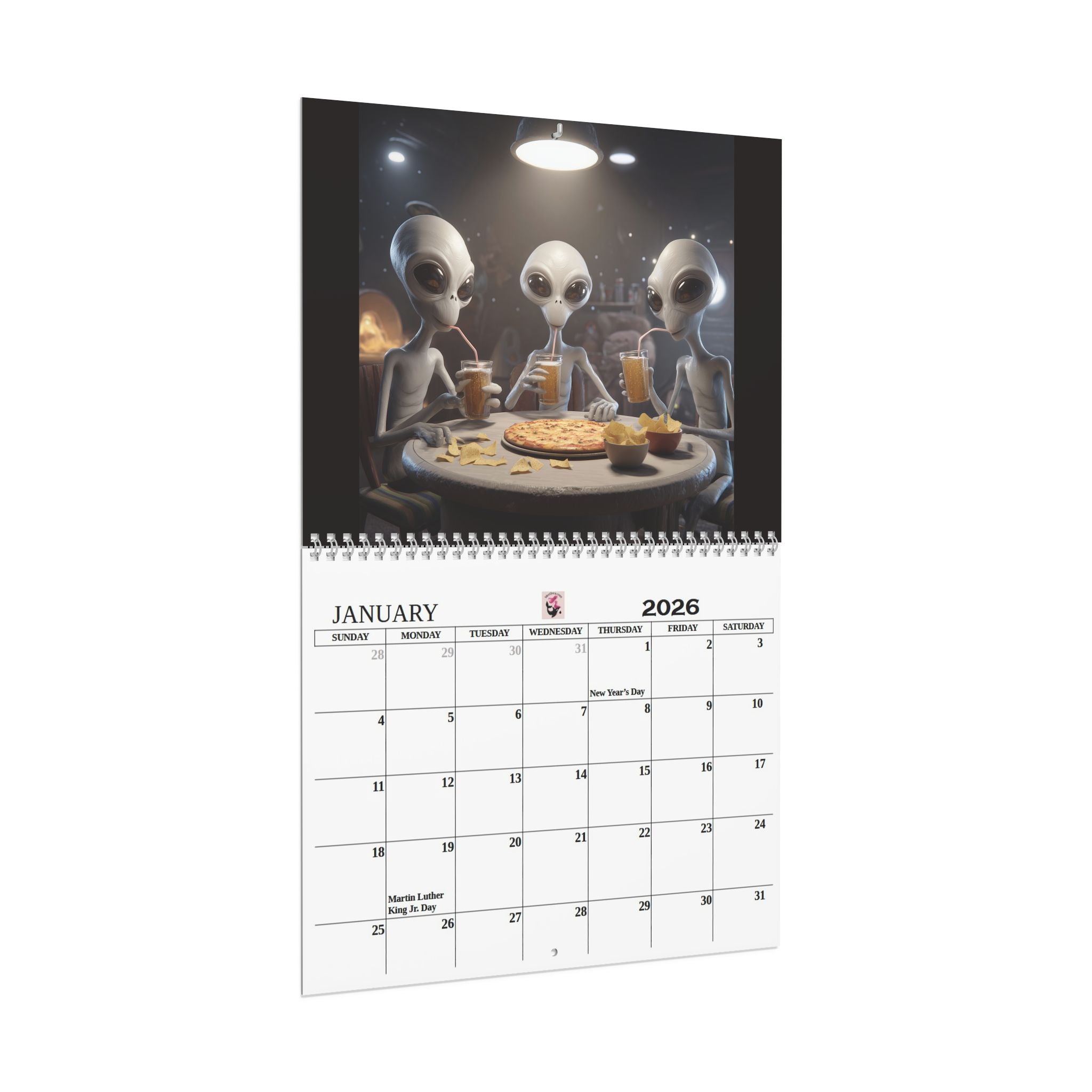 Aliens Among Us Wall Calendar 2026