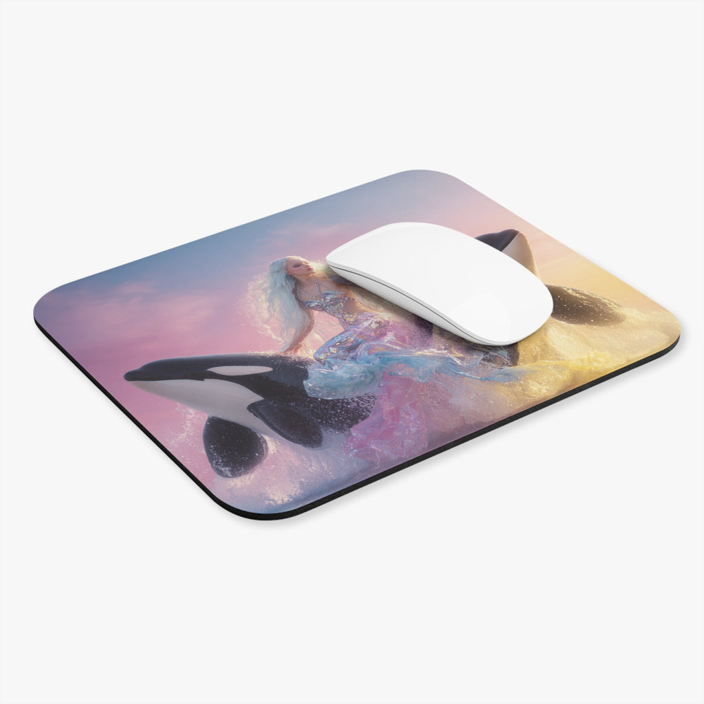 Mermaid & Orcas Fantasy Mouse Pad  Gaming Desk Matt