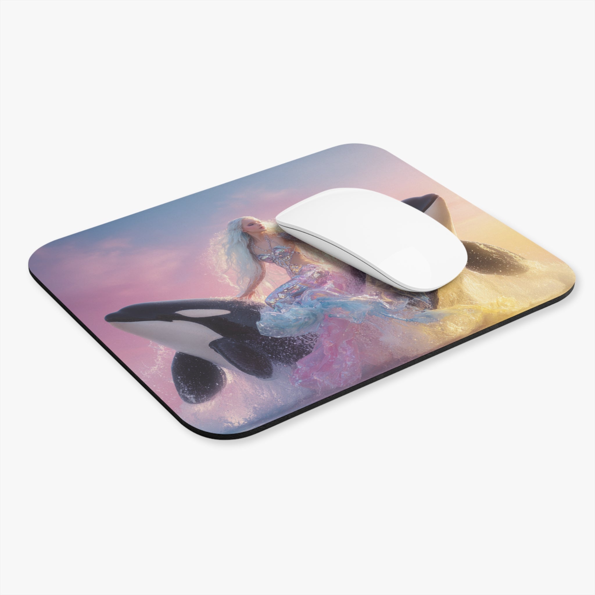 Mermaid & Orcas Fantasy Mouse Pad  Gaming Desk Matt