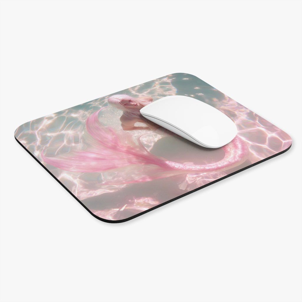 Merman Mermaid Mouse Pad  Pink Merman Pool Desk Mat