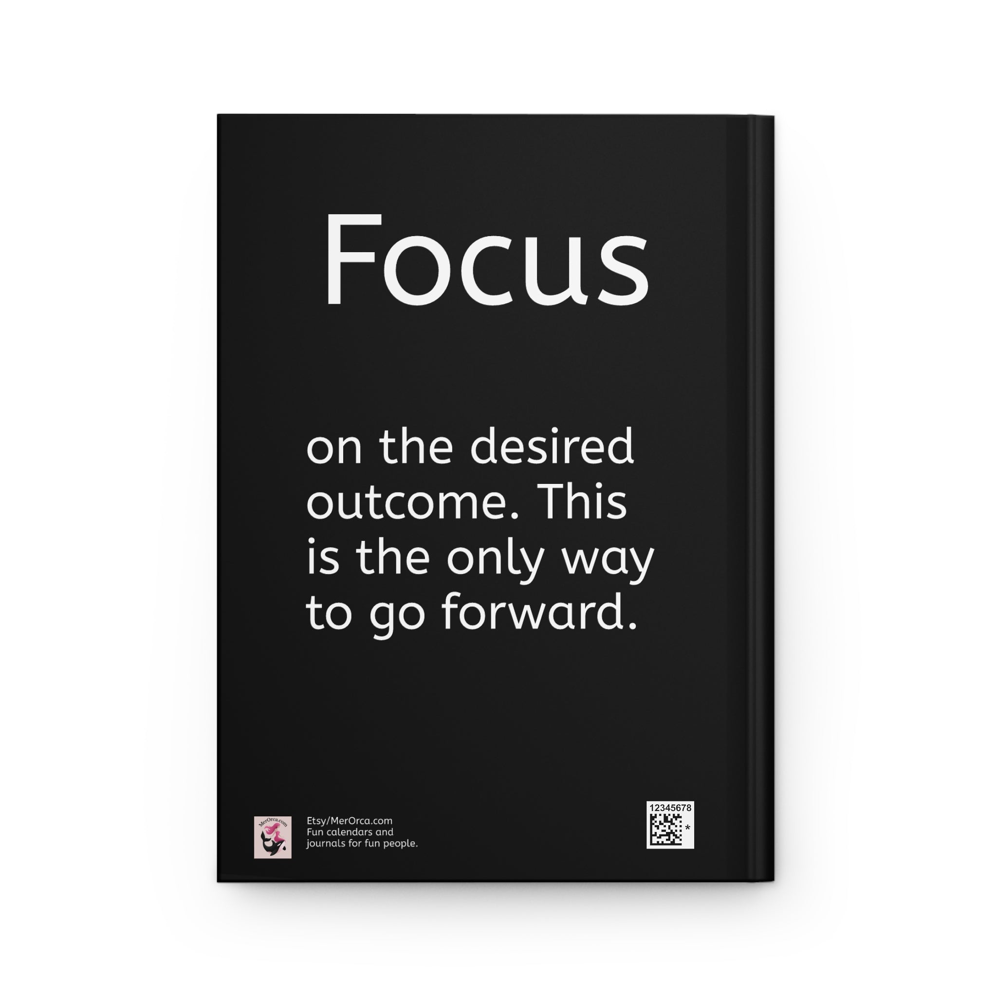 Focus Hardcover Journal  Motivational Notebook