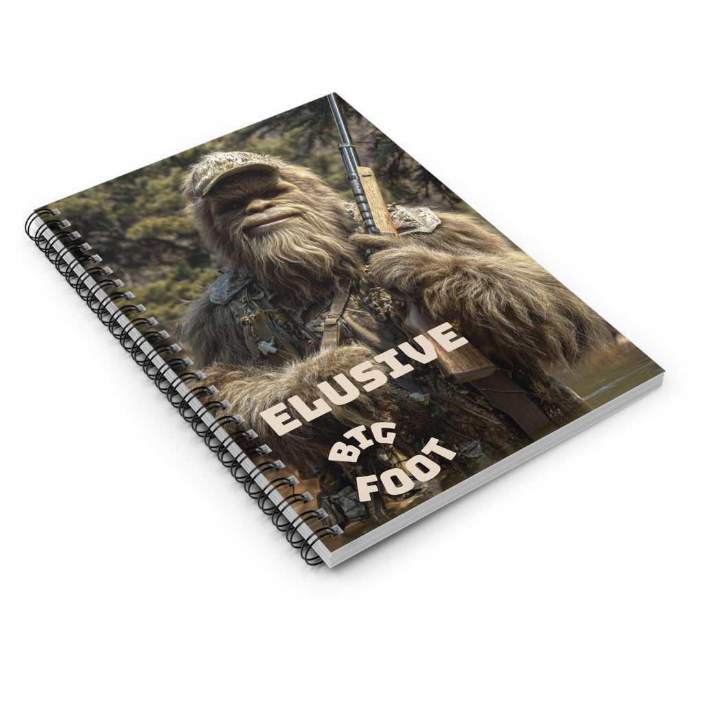 Elusive Bigfoot-Themed Spiral Notebook, Journaling for Nature Lovers, Perfect Gift for Adventurers, Unique Office Supplies, Elusive Bigfoot Design