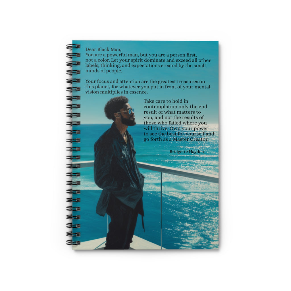 Inspiring Spiral Notebook for Black Men – Personal Growth & Mindfulness Journal