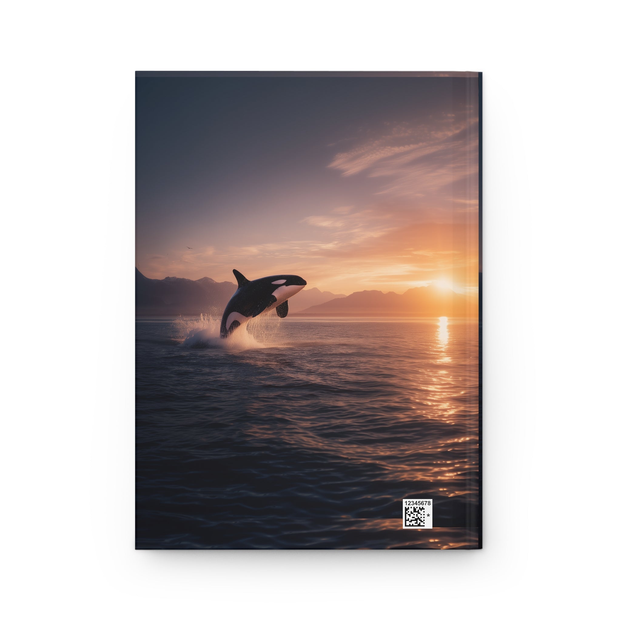 Orca Whale Sunset Hardcover Journal