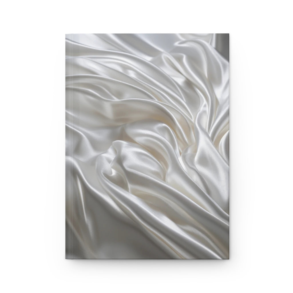 White Silk Hardcover Journal Elegant Satin Appearance Notebook