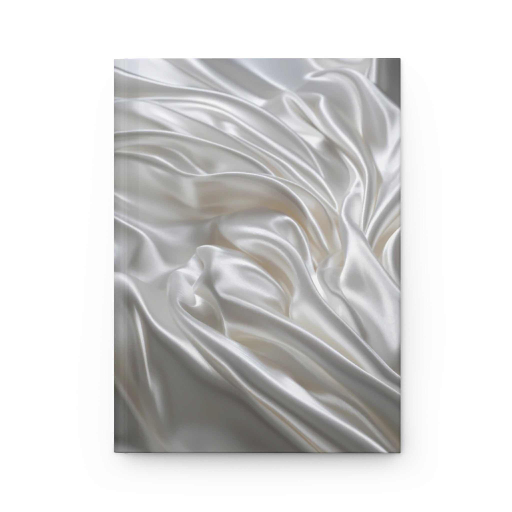 White Silk Hardcover Journal Elegant Satin Appearance Notebook