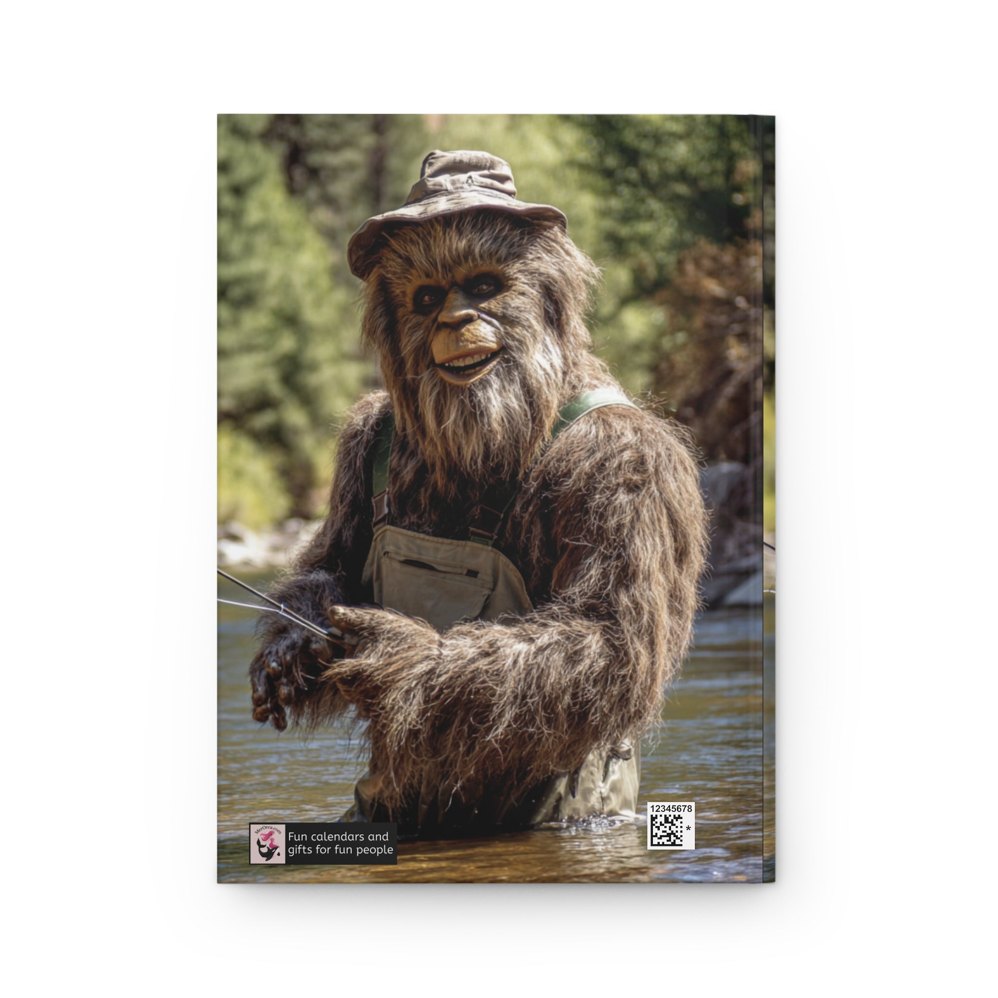 Bigfoot Fisherman Journal Sasquatch Yeti Fishing Notebook
