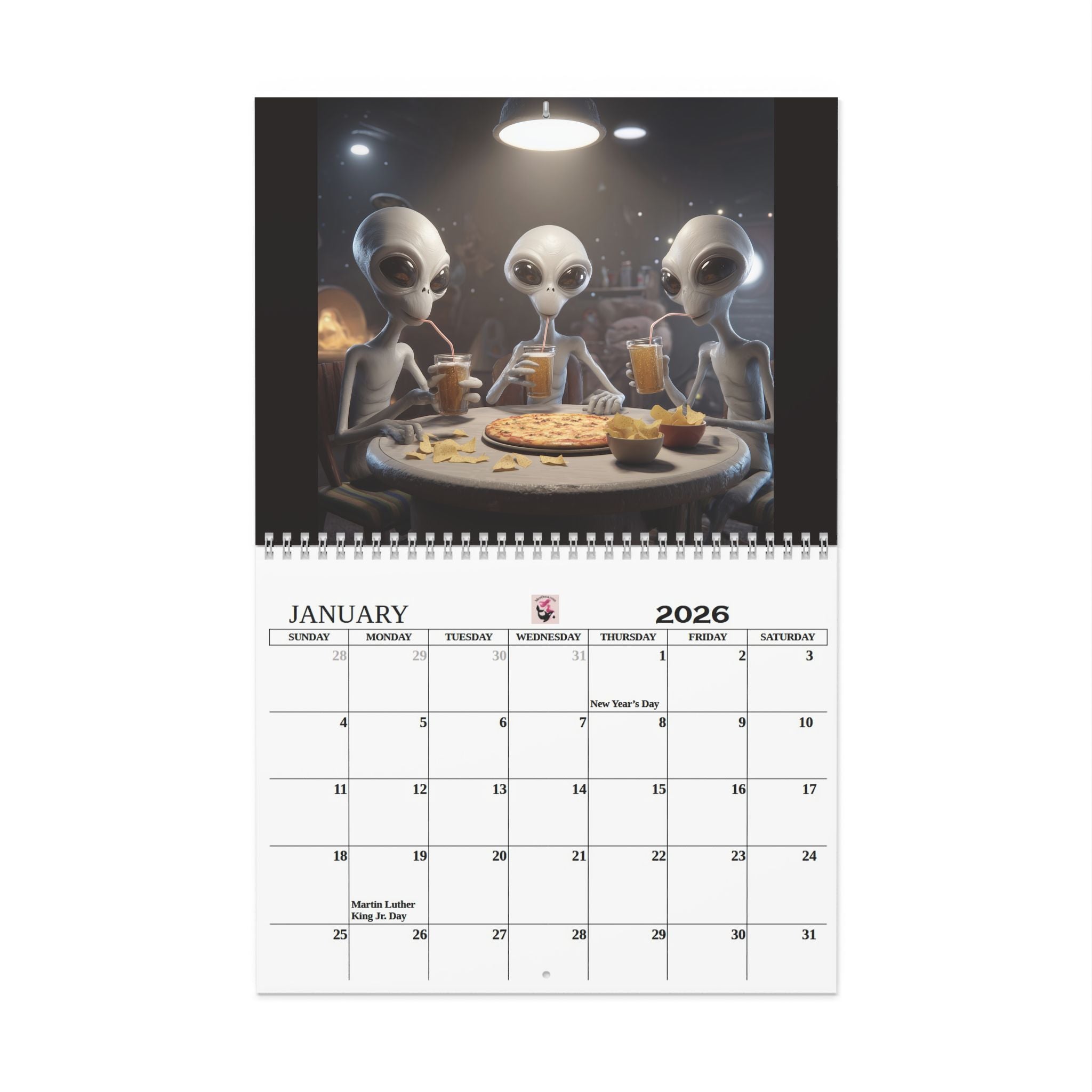 Aliens Among Us Wall Calendar 2026