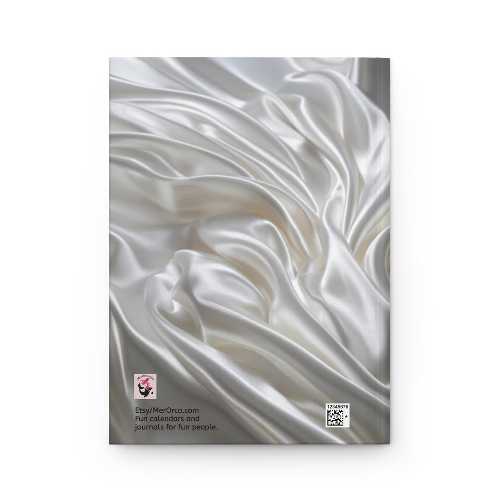 White Silk Hardcover Journal Elegant Satin Appearance Notebook