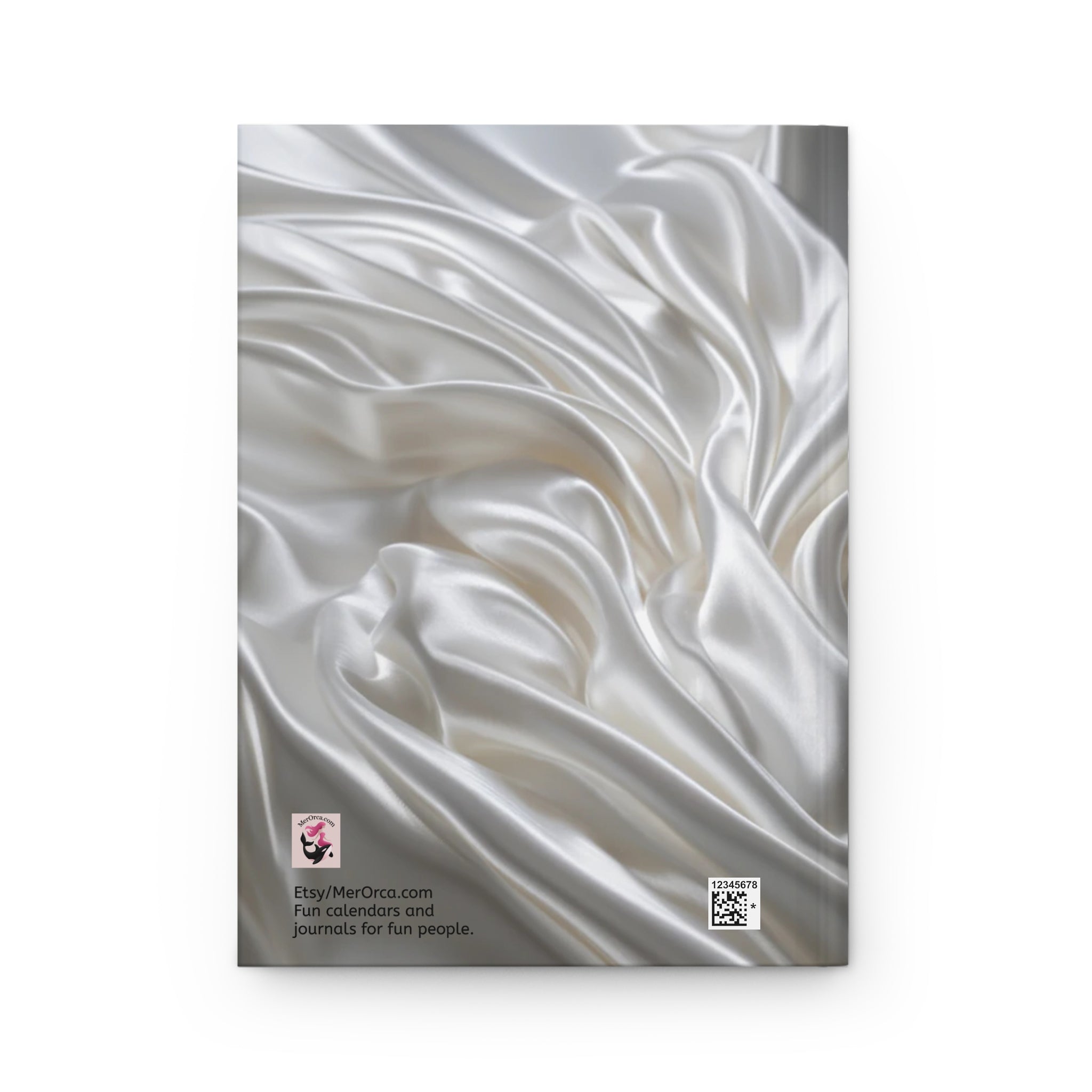 White Silk Hardcover Journal Elegant Satin Appearance Notebook