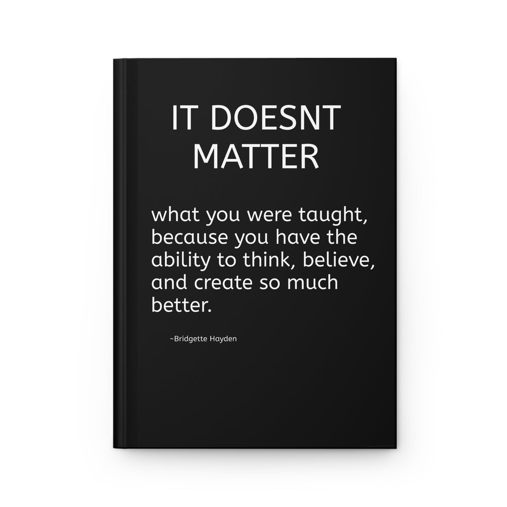 Journal  "It Doesn't Matter" Inspirational Quote Notebook