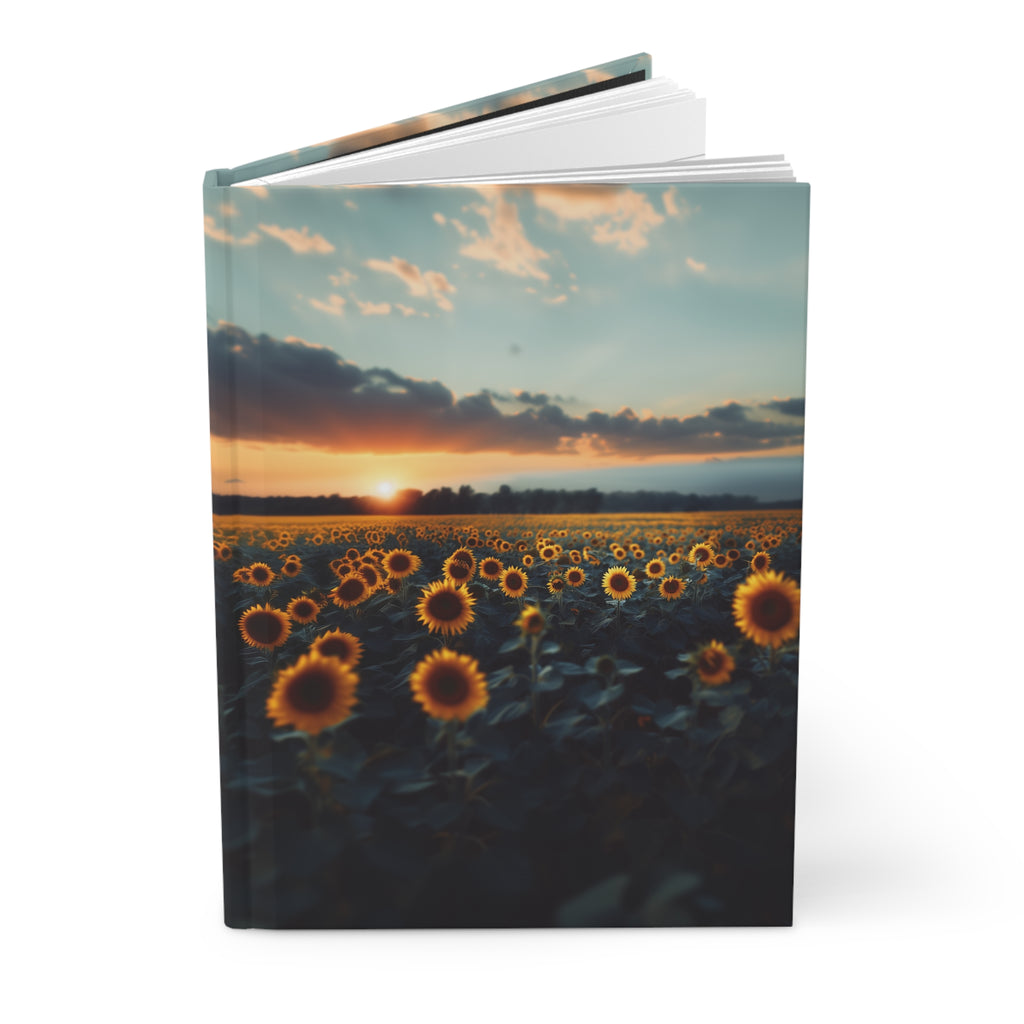 Sunflower Field Hardcover Journal