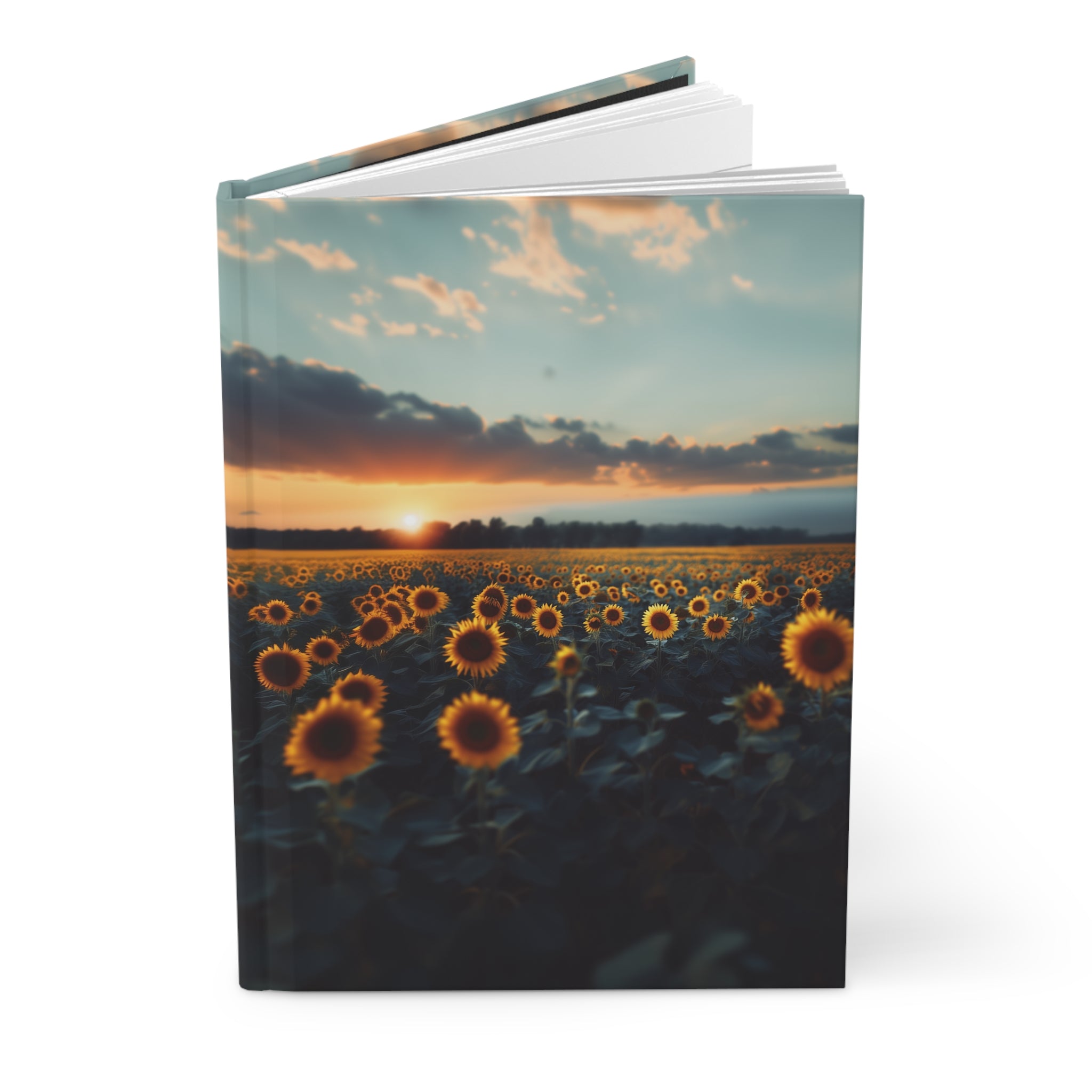 Sunflower Field Hardcover Journal