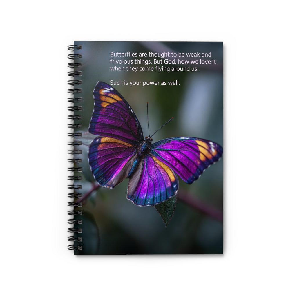 Butterfly Inspirational Spiral Notebook, Cute Journal for Writers, Gift for Nature Lovers, Butterfly Lovers Gift, Creative Writing Tool
