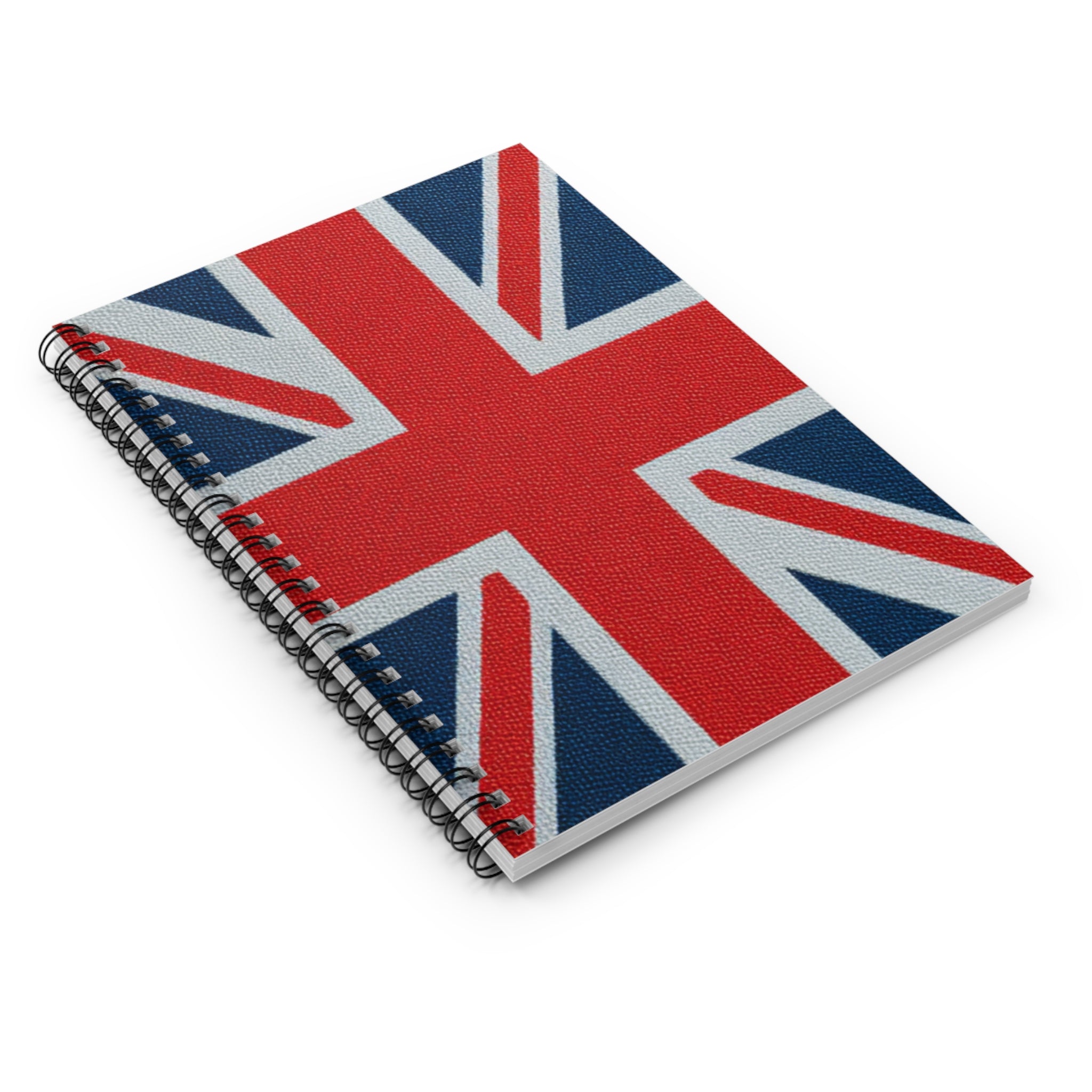 Union Jack Spiral Notebook - Stylish Ruled Line Journal