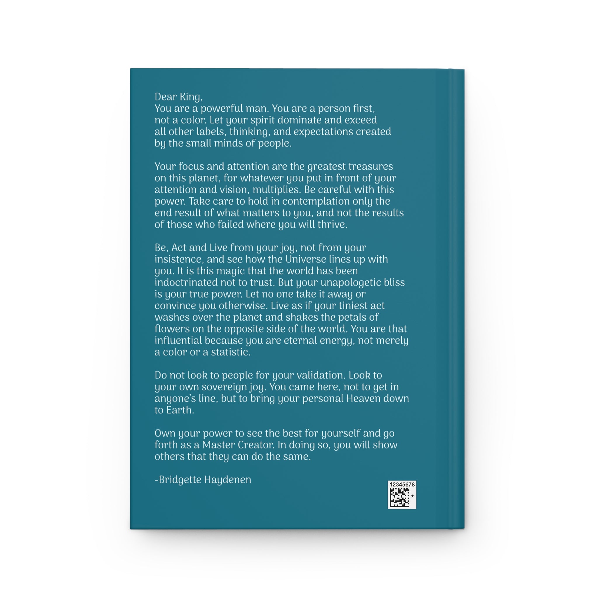 Dear King African American Hardcover Journal Notebook