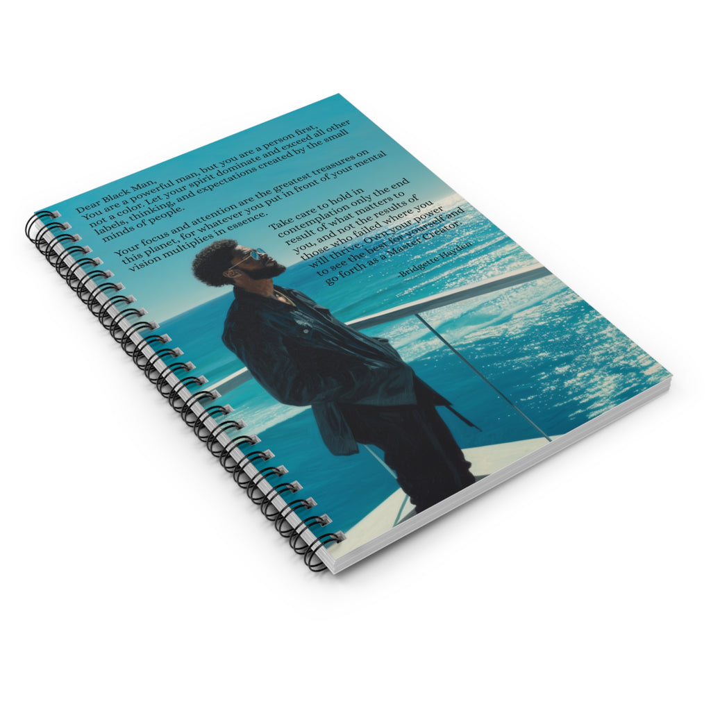 Inspiring Spiral Notebook for Black Men – Personal Growth & Mindfulness Journal