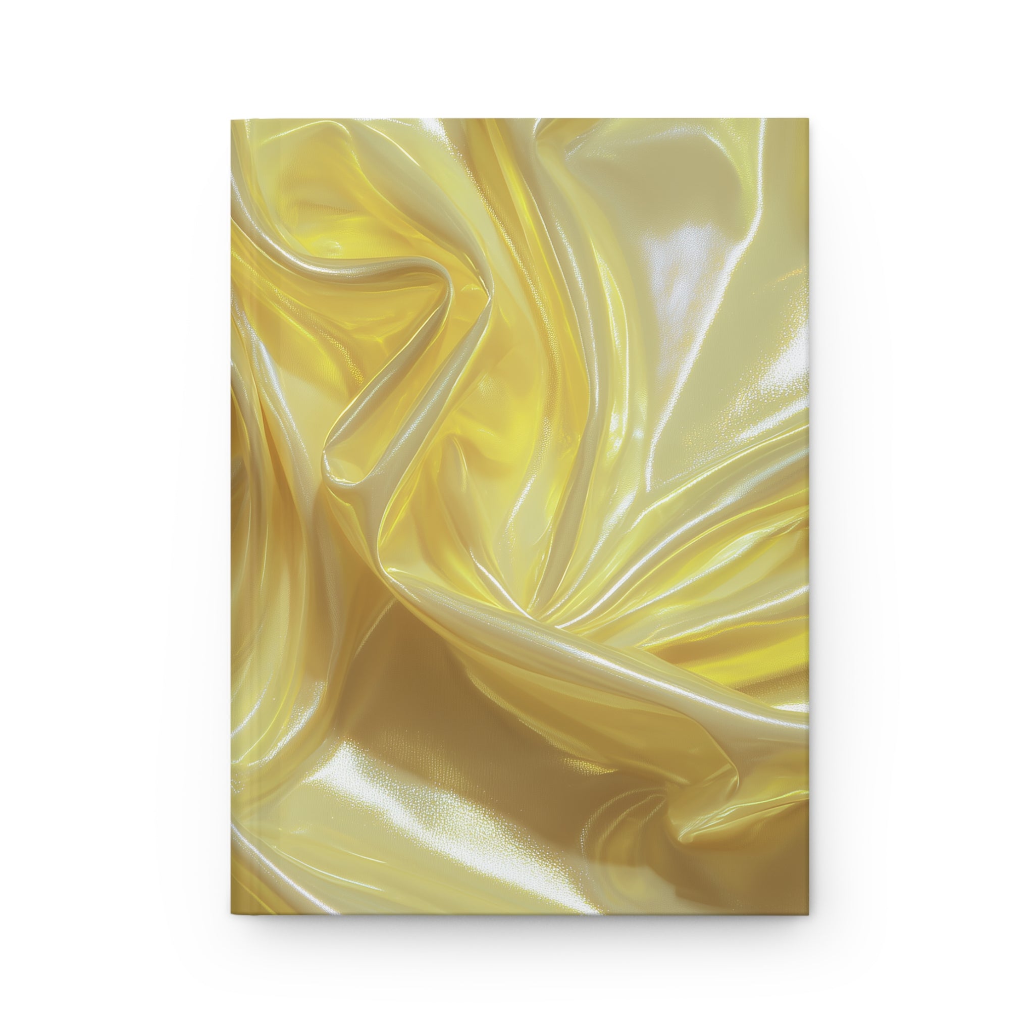 Golden Yellow Satin Journal Metallic Swirl Notebook
