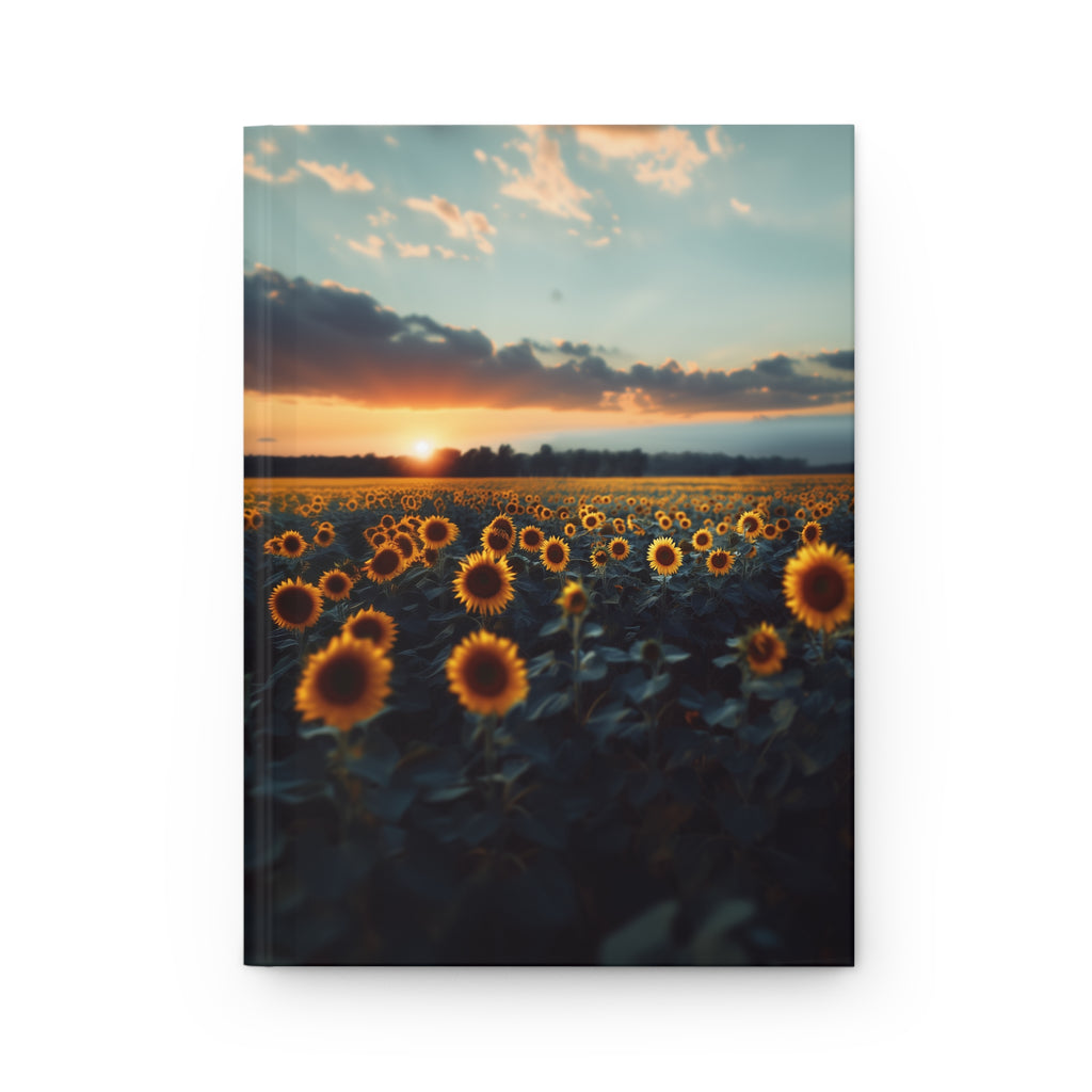 Sunflower Field Hardcover Journal