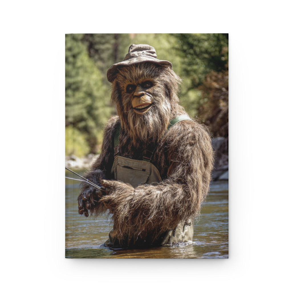 Bigfoot Fisherman Journal Sasquatch Yeti Fishing Notebook