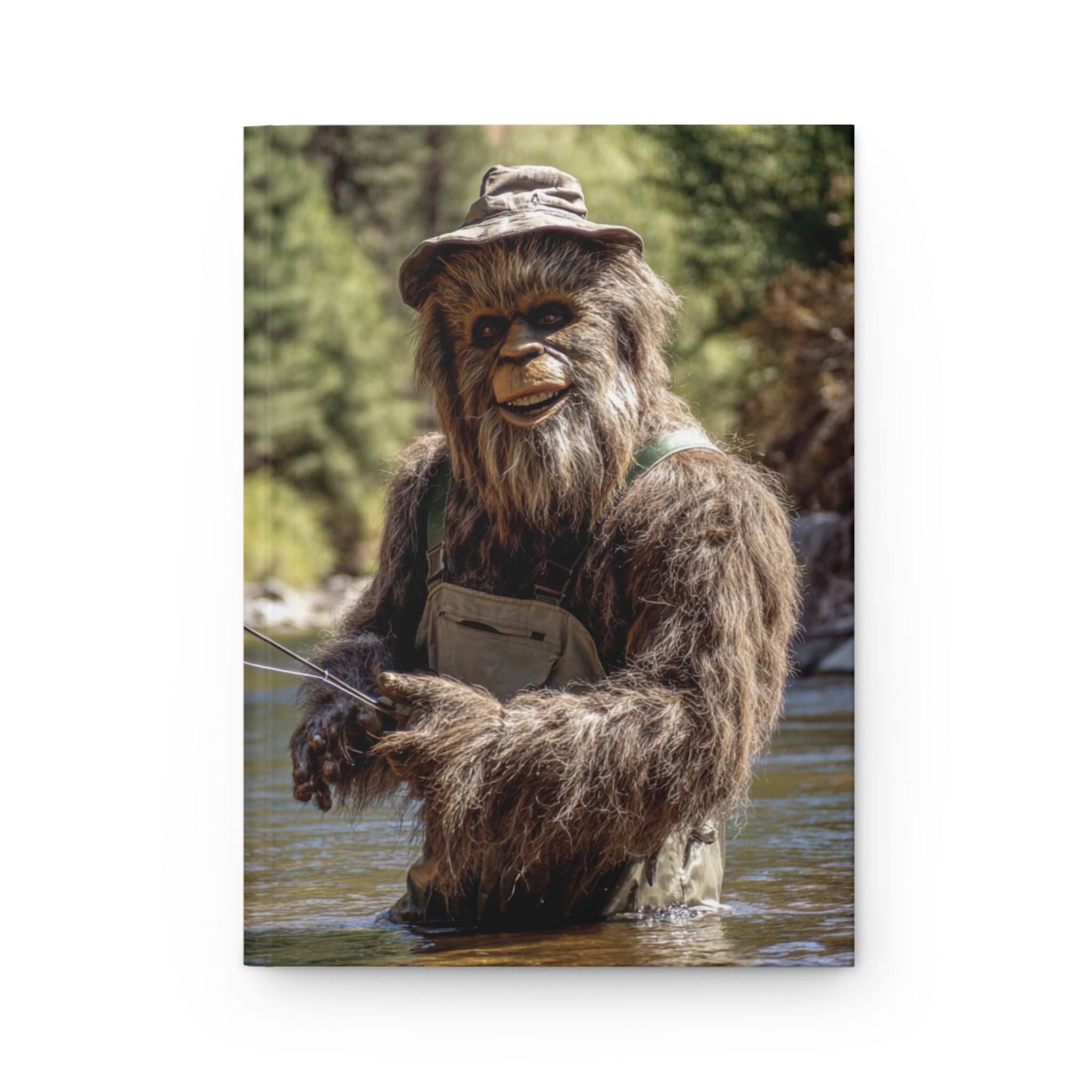 Bigfoot Fisherman Journal Sasquatch Yeti Fishing Notebook