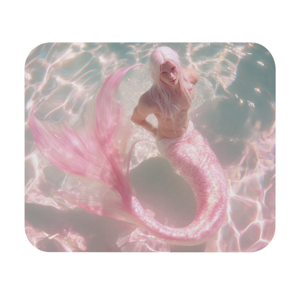 Merman Mermaid Mouse Pad  Pink Merman Pool Desk Mat